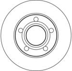 TRW Disc Frana Df4026 Audi A4 B5 Vw Passat B5/Passat B5.5 (DF4026)