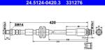 ATE Furtun Frana 24.5124-0420.3 Ford C-Max/Focus C-Max/Focus Ii (24.5124-0420.3)