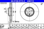 ATE Disc Frana 24.0136-0113.2 Bmw X5/X6 (24.0136-0113.2)
