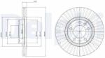 DELPHI Disc Frana Bg3835C Citroën Xm Opel Combo Peugeot 407/508/508 I/508 Sw I/605/607
