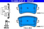 ATE Set Placute Frana, Frana Disc 13.0460-2747.2 Audi A4 B8/A5/Q5