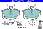 ATE Set Placute Frana, Frana Disc 13.0470-2877.2 Seat Cordoba/Ibiza Iii Vw Lupo I