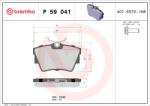 BREMBO Set Placute Frana, Frana Disc P59041 Fiat Talento Mitsubishi Express Iv