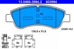 ATE Set Placute Frana, Frana Disc 13.0460-3994.2 Citroën Ami/C-Elysee/C2/C3 I/C3 Ii