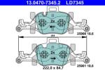 ATE Set Placute Frana, Frana Disc 13.0470-7345.2 Bmw 2/3/3 Touring/4/4 Gran/5/7/X3/X4