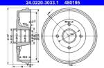 ATE Tambur Frana 24.0220-3033.1 Nissan Micra C+C Iii/Micra Iii/Note Renault Clio Iii
