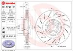 BREMBO Disc Frana 09. B747.51 Mercedes-Benz Cls/Cls Shooting Brake (09.B747.51)