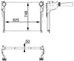 MAHLE Intercooler, Compresor Ci34000P Mercedes-Benz Actros Mp4 / Mp5/Antos/Arocs