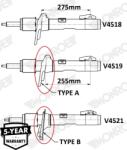 MONROE Amortizor V4521 Ford Tourneo Custom V362/Transit Custom V362 (V4521)