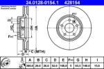 ATE Disc Frana 24.0128-0154.1 Ford Galaxy Ii/Galaxy Mk Ii/S-Max Volvo S60 Ii/S80 Ii (24.0128-0154.1)