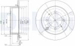 DELPHI Disc Frana Bg3400 Hyundai Santamo Kia Joice Mitsubishi Fto/Galant Ix/Galant Vii