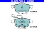 ATE Set Placute Frana, Frana Disc 13.0470-7269.2 Alfa Romeo Giulietta