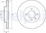 DELPHI Disc Frana Bg2455 Seat Arosa/Cordoba/Cordoba Vario/Ibiza Ii/Inca/Toledo I (BG2455)