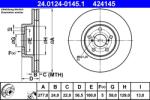 ATE Disc Frana 24.0124-0145.1 Subaru Brz/Forester/Impreza/Legacy I/Legacy Ii/Outback (24.0124-0145.1)