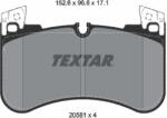 TEXTAR Set Placute Frana, Frana Disc 2058101 Land Rover Defender/Discovery V