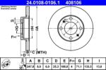 ATE Disc Frana 24.0108-0106.1 Citroën Saxo/Xsara/Zx Peugeot 106 Ii/206/306