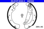 ATE Set Saboti Frana 03.0137-0322.2 Chevrolet Zafira Opel Astra F/Astra F Classic