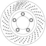 TRW Disc Frana Df6542S Porsche 718 Boxster/718 Cayman/911/Boxster/Cayman