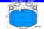 ATE Set Placute Frana, Frana Disc 13.0460-4897.2 Bmw 2/3/3 Touring/4/4 Gran/5/7/8/X3
