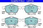 ATE Set Placute Frana, Frana Disc 13.0470-7116.2 Chevrolet Astra/Viva/Zafira (13.0470-7116.2)