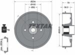 TEXTAR Tambur Frana 94042400 Dacia Logan/Sandero Mahindra Renault Logan Nissan Platina
