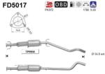 AS Filtru Funingine/Particule, Sist. De Esapament Fd5017 Opel Astra H/Astra H Gtc