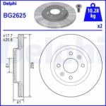 DELPHI Disc Frana Bg2625 Dacia Logan/Logan Ii/Sandero/Sandero Ii Nissan Kubistar (BG2625)
