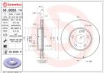BREMBO Disc Frana 09.8680. 11 Mercedes-Benz A-Class/B-Class (09.8680.11)