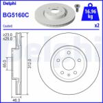 DELPHI Disc Frana Bg5160C Mg Mg Gs/Mg Hs Mg (Saic) Gs/Pilot Roewe (Saic) Erx5/Rx5 (BG5160C)