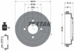 TEXTAR Tambur Frana 94049600 Suzuki Ignis Iii/Swift V