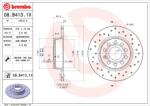 BREMBO Disc Frana 08. B413.1X Audi A1/A3/Q2/Tt Audi (Faw) A3/A3L/Q2L Cupra Formentor