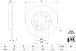 Bosch Disc Frana 0986479H54 Citroën C3 Aircross Ii/C3 Iv/C4 Iii/C4 X Opel Corsa F (0986479H54)