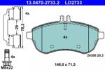ATE Set Placute Frana, Frana Disc 13.0470-2733.2 Mercedes-Benz C-Class