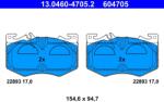 ATE Set Placute Frana, Frana Disc 13.0460-4705.2 Mercedes-Benz A-Class/Cla/Gla/Glb (13.0460-4705.2)