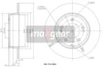 MAXGEAR Disc Frana Puntea Spate 19-2382 Hyundai Grandeur/Sonata V/Ix35 Kia Cadenza Ii