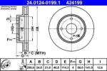 ATE Disc Frana 24.0124-0199.1 Chevrolet Evanda/Lacetti/Nubira/Rezzo Daewoo Evanda