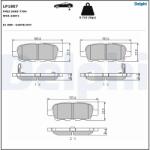 DELPHI Set Placute Frana, Frana Disc Lp1807 Chevrolet Marajo Infiniti Ex/Fx/G/M35/M45 (LP1807)