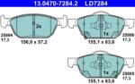 ATE Set Placute Frana, Frana Disc 13.0470-7284.2 Honda Civic Ix/Civic Viii/Civic X