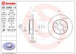 BREMBO Disc Frana 08.2958. 14 Dacia 1310/1410/Logan/Nova/Sandero Renault 11/19 I/19 Ii/9