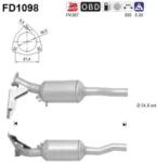 AS Filtru Funingine/Particule, Sist. De Esapament Fd1098 Audi A6 C6 (FD1098)