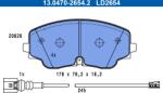ATE Set Placute Frana, Frana Disc 13.0470-2654.2 Vw Golf Alltrack Viii/Golf Viii