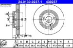 ATE Disc Frana 24.0130-0237.1 Mercedes-Benz A-Class/B-Class/Cla/Cla Shooting Brake