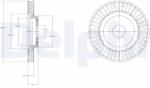 DELPHI Disc Frana Bg4214 Honda Civic Viii