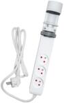 Retlux - Asztalra rögzíthető hosszabbító kábel, 3 aljzat, E típus + 2xUSB-A + 1xUSB-C, 1, 5 m, fehér 52001088 (FT1318)