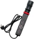 Retlux Retlux- Hosszabbító kábel asztalra rögzíthető bilinccsel, 3 aljzat, E típus + 2xUSB-A + 1xUSB-C, 1, 5m, fekete 52001087 (FT1317)