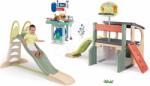Smoby Set tobogan cu triplu val și căsuță Corolle Toboggan XL Life Smoby lungimea suprafeței de alunecare de 230 cm cu apă și cărucior veterinar (SM820304-29)