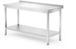 HENDI Fali asztal polccal - csavarozott, mélység: 700 mm, HENDI, Profi Line, 1400x700x(H)850mm (812747)