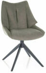 SIGNAL MEBLE Coda Vardo Forgó Étkezőszék Olívazöld Szövet Fekete Vázzal (SIG-CODAVACOL) - pepita