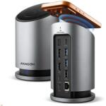 AXAGON HMC-WL9 Multifunkciós 9-port USB-C HUB 100W (3xUSB-A + 3xUSB-C + RJ45 + HDMI + DP) (HMC-WL9)