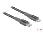 Delock Data and Charging Cable USB Type-C - Lightning pentru iPhone , iPad și iPod gri 1 m M
